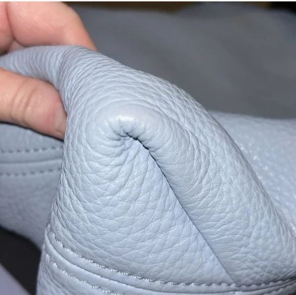 Michael Kors Large Blue Pebbled Leather Jet Set Chain Shoulder Bag EUC - Picture 12 of 12